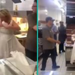 Vrouw stormt McDonald's binnen en propt hamburgers in haar bh