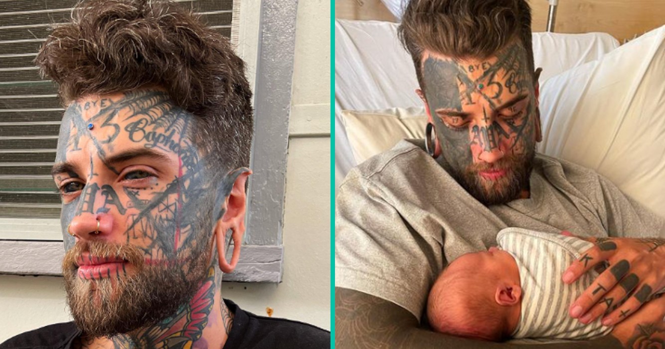 Jongen die zijn hele gezicht tatoeëerde heeft nu spijt ervan