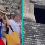 Boze menigte roep om het offeren van een toerist nadat ze de heilige Maya piramide heeft beklommen