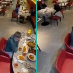 Vrouw verkoopt haar man een paar meppen voor het kijken naar leuke dame