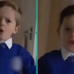 Kleine jochie zegt dat hij Sinterklaas een 'uppercut' zal geven!