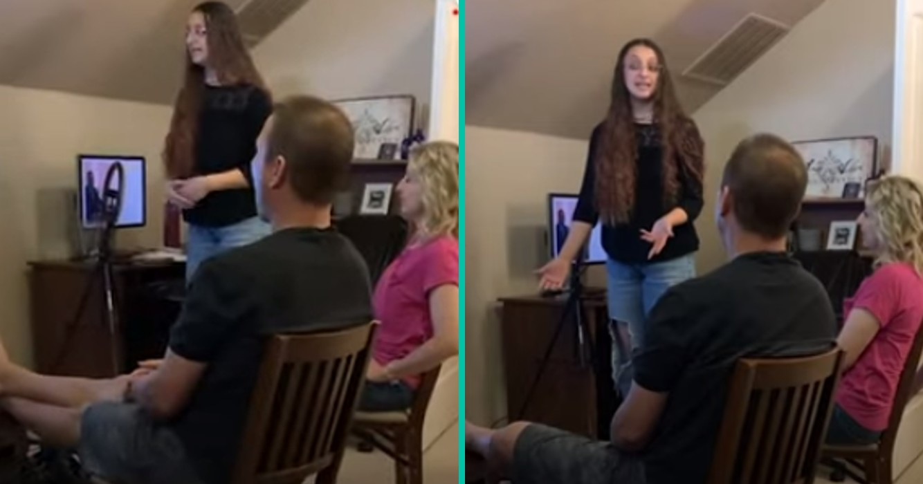 Stripper houdt powerpoint presentatie voor haar ouders om te vertellen wat haar baan inhoudt