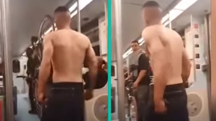 Viking Guy' schakelt agressieve man in trein uit