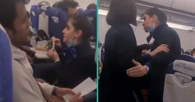 Passagier zegt aan lid cabinepersoneel haar mond te houden: 'Als reactie zegt ze dat ze geen bediende van hem is'