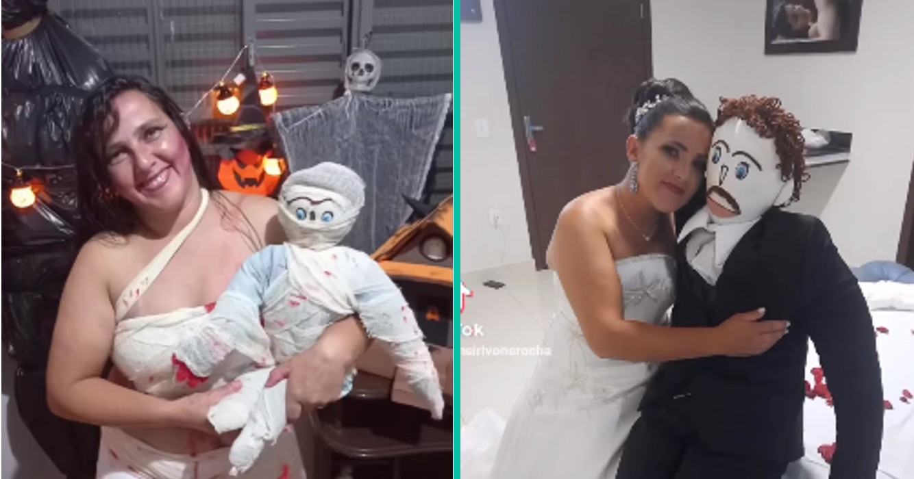 Vrouw krijgt een baby van pop met wie ze in het huwelijk gestapt is: 'Onveilig seks gehad!'
