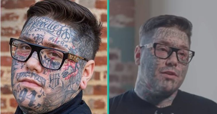 Man bedekt zijn gezicht helemaal met tattoos: 'Het geeft zijn zelfverzekerdheid een boost!'