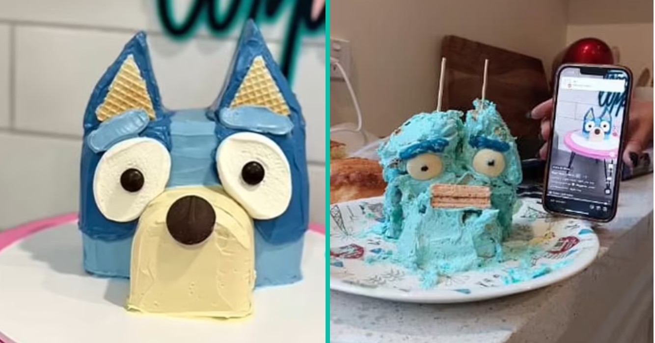 Thuisbakker lacht zichzelf kapot, nadat het maken van een cake helemaal mis gaat