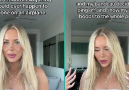 Influencer ervaarde beschamend voorval in vliegtuig: “Opeens waren mijn meloenen voor iedereen zichtbaar!”